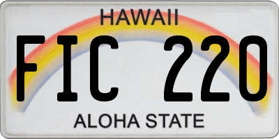 HI license plate FIC220