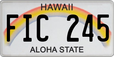 HI license plate FIC245