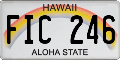 HI license plate FIC246
