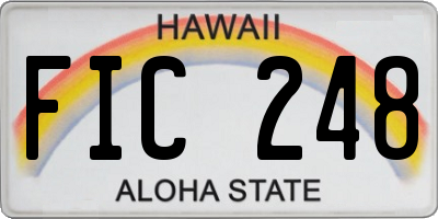 HI license plate FIC248