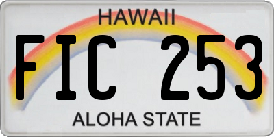 HI license plate FIC253