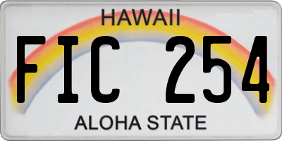 HI license plate FIC254