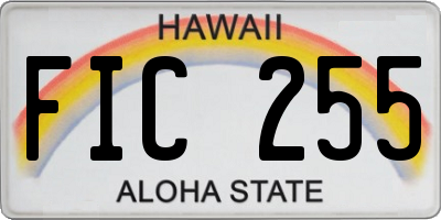 HI license plate FIC255