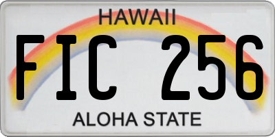 HI license plate FIC256