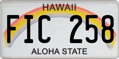 HI license plate FIC258
