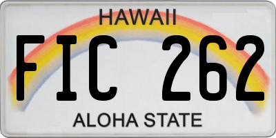 HI license plate FIC262