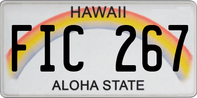 HI license plate FIC267