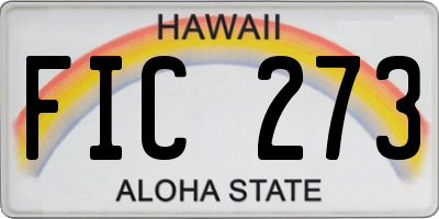 HI license plate FIC273