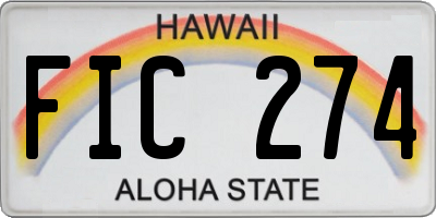 HI license plate FIC274