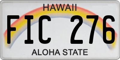 HI license plate FIC276
