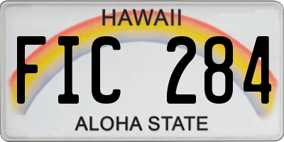 HI license plate FIC284