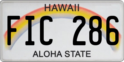 HI license plate FIC286