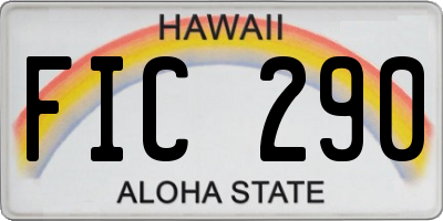 HI license plate FIC290