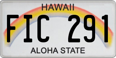 HI license plate FIC291