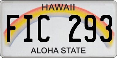 HI license plate FIC293