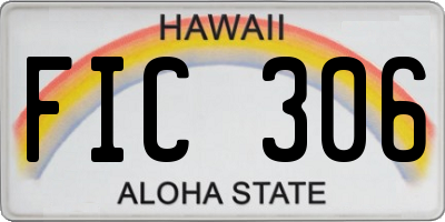 HI license plate FIC306