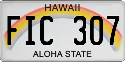 HI license plate FIC307