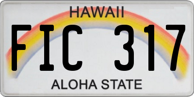 HI license plate FIC317