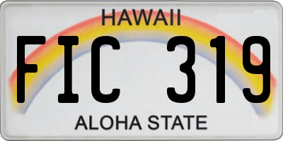 HI license plate FIC319