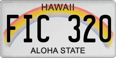HI license plate FIC320