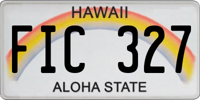 HI license plate FIC327