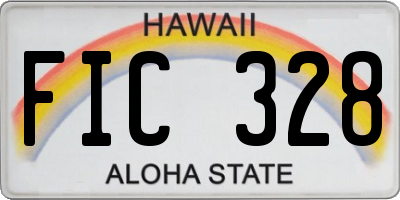 HI license plate FIC328