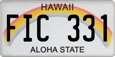 HI license plate FIC331