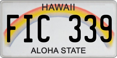 HI license plate FIC339