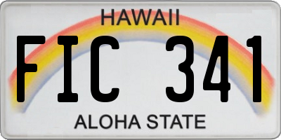 HI license plate FIC341