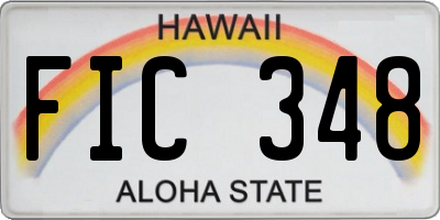 HI license plate FIC348