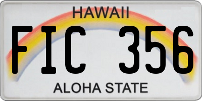 HI license plate FIC356