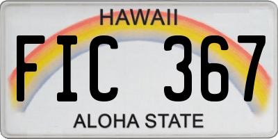HI license plate FIC367
