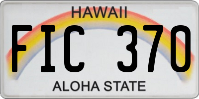 HI license plate FIC370