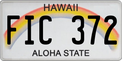 HI license plate FIC372