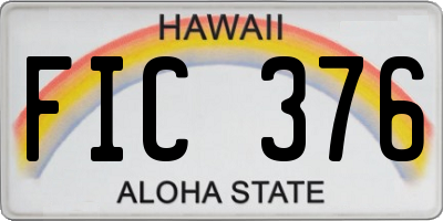 HI license plate FIC376