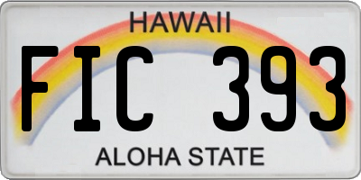 HI license plate FIC393