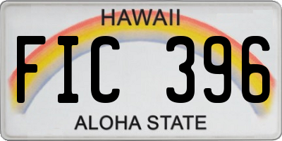 HI license plate FIC396