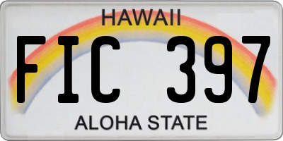 HI license plate FIC397