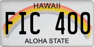 HI license plate FIC400