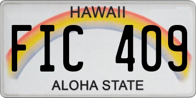 HI license plate FIC409