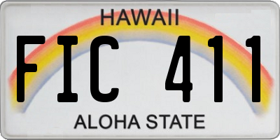 HI license plate FIC411