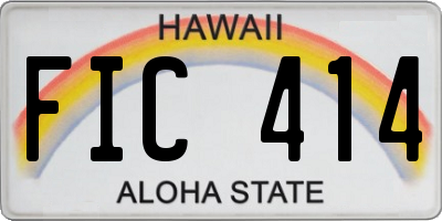 HI license plate FIC414