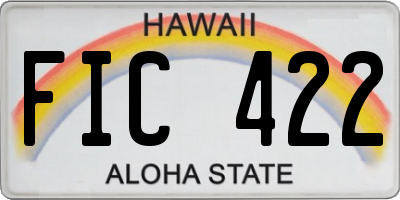 HI license plate FIC422