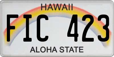 HI license plate FIC423
