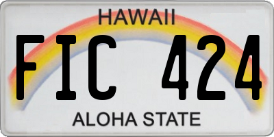 HI license plate FIC424