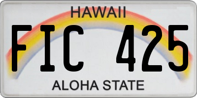 HI license plate FIC425