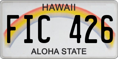 HI license plate FIC426