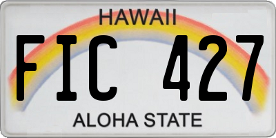 HI license plate FIC427