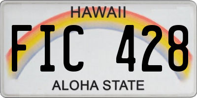 HI license plate FIC428