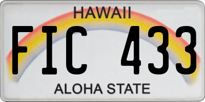 HI license plate FIC433